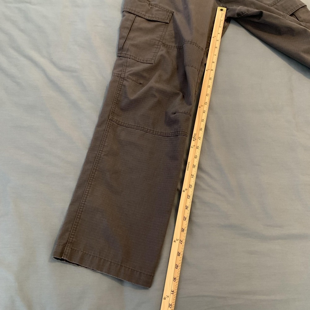 CQR Cargo Pants Mens 34x30 Gray Tactical Outdoor Ripstop Elastic Waist TLP108 - Picture 6 of 10